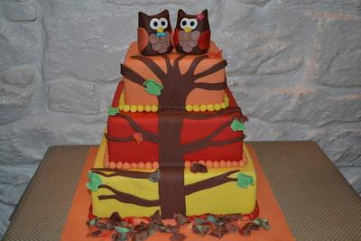 Autumnal/Halloween display! - Cake by Martine Curry