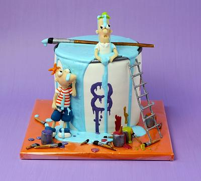 Phineas and Ferb - Cake by leonietje