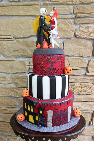 Nightmare befor Christmas mit Jack Skellington and his Sally - Cake by Brigittes Tortendesign