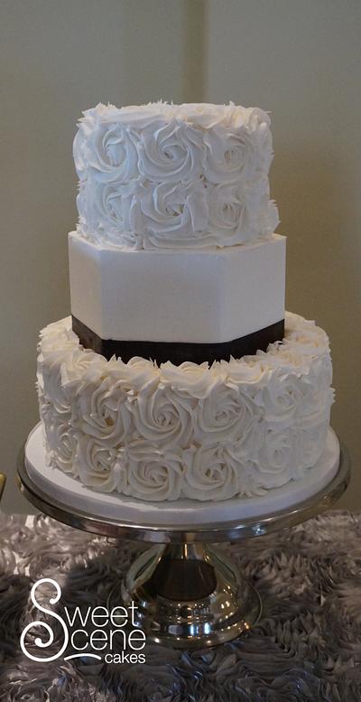 Rosettes on Display - Cake by Sweet Scene Cakes