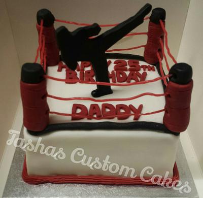 Kickboxing/Muay Thai boxing cake - Cake by Tasha's Custom Cakes