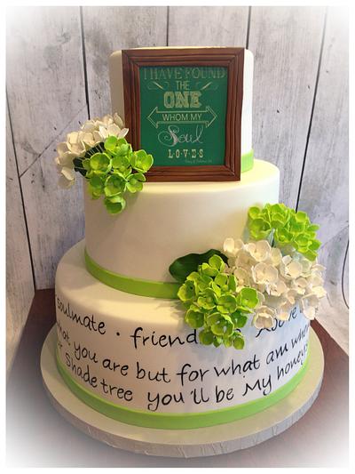 Love quotes wedding cake - Cake by Skmaestas