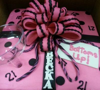 Pink and Black birthday - Cake by SugarItUp