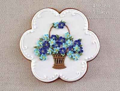 Basket of forget-me-nots - Cake by Anastasia