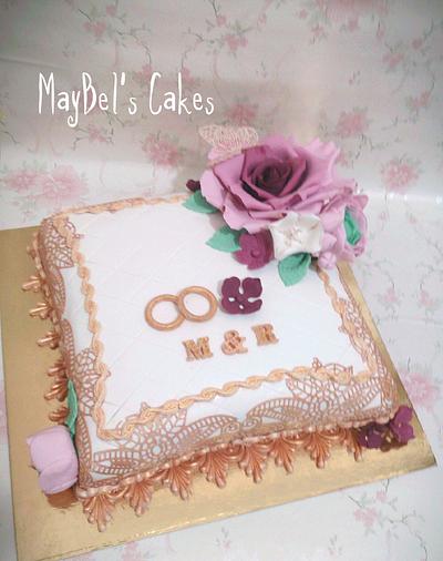 Engagement cake  - Cake by MayBel's cakes