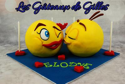 Kissing Emoji - Cake by Gil