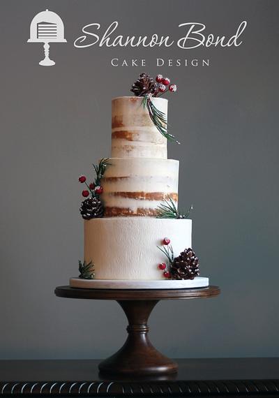 "Tis the Season Nearly Naked Cake - Cake by Shannon Bond Cake Design