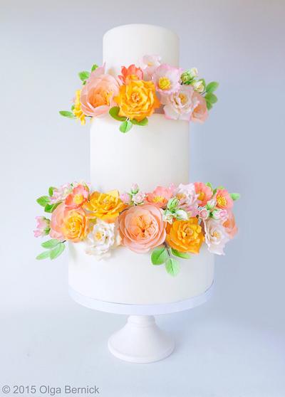 Floral wedding cake  - Cake by Olga Zaytseva 