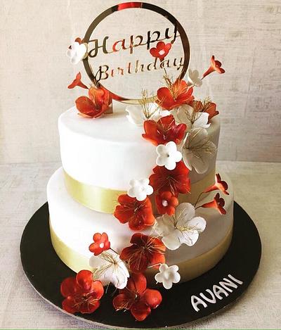 Floral cascade - Cake by aarti