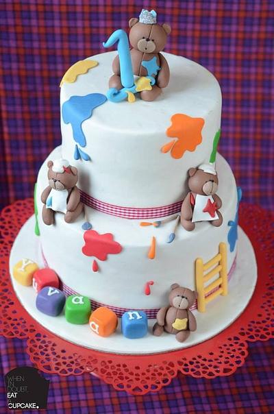 Arty teddies!  - Cake by Sahar Latheef