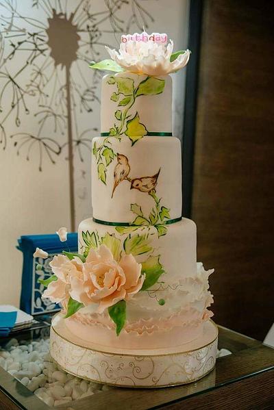 Handpainted flower cake - Cake by Pekara Maja Torte