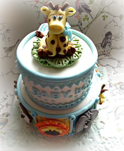 Blue For A Boy! Baby Shower Cake - Cake by Janet Harbon