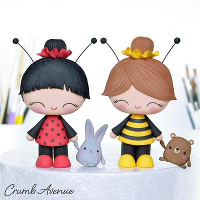 Bee and Ladybug ;) - Cake by Crumb Avenue