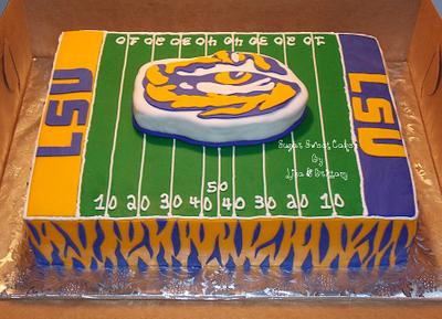 LSU Grooms Cake - Cake by Sugar Sweet Cakes