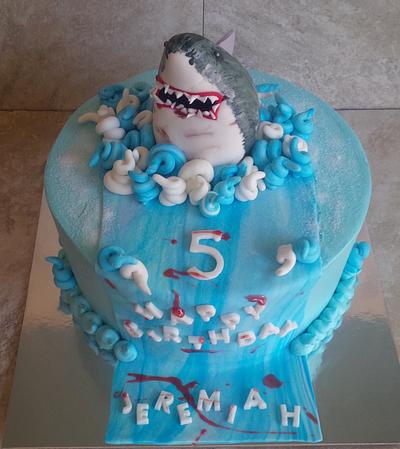 shark cake - Cake by Pastry Bag Cake Co