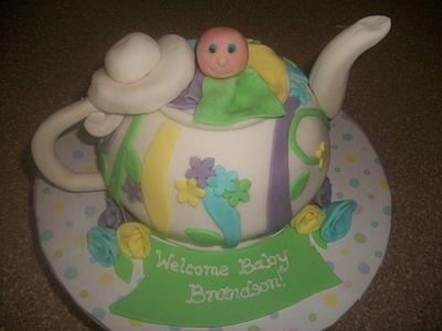 Teapot Baby Shower - Cake by caymancake