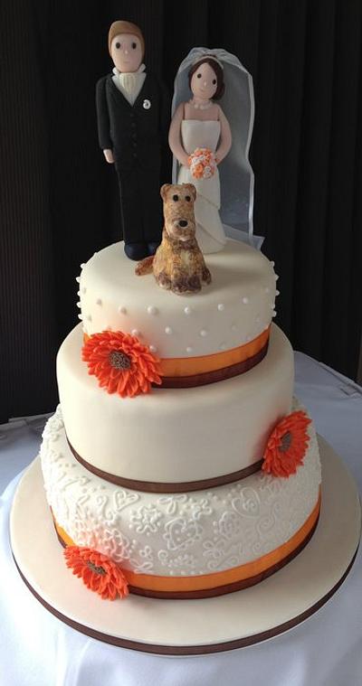 Orange Wedding Cake - Cake by Lesley Southam