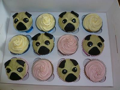 Pug cupcakes - Cake by Jodie Innes