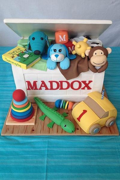 1st Birthday Toy Box Cake - Cake by Dakota's Custom Confections