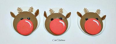 Reindeer Cupcake Topper - Cake by Donna Tokazowski- Cake Hatteras, Martinsburg WV