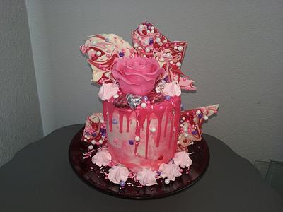 My First Drip Cake - Cake by UniqueCakesQC