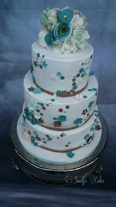 Flower Weddingcake - Cake by Sandy's Cakes - Torten mit Flair