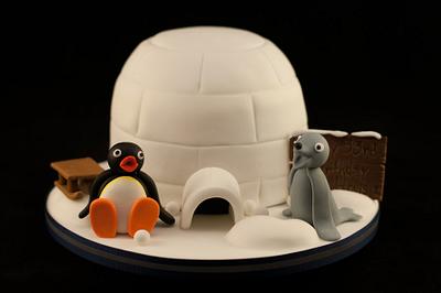 Pingu Igloo cake - Cake by Kathryn