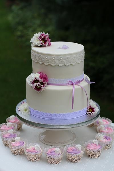 wedding romantic cake :  - Cake by Lucya 