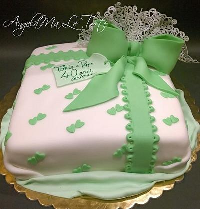 gift box cake - Cake by AngelaMa Le Torte