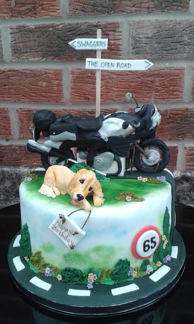 Suzuki motorbike cake  - Cake by Karen's Kakery