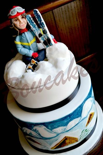 Ski cake - Cake by YvonneD