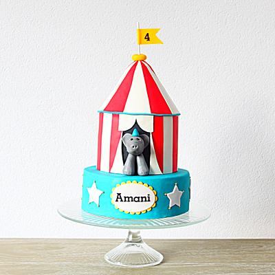 Circus theme cake - Cake by Tatiana Diaz - Posh Tea Time