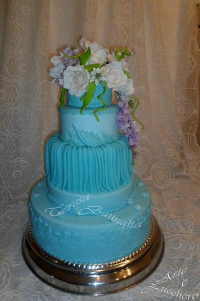 WEDDING CAKE AZZURRA - Cake by Teresa Battaglia