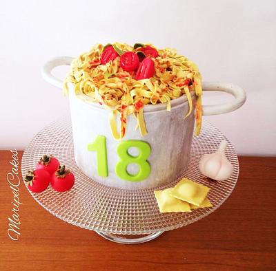 Tagliatelle with tomato ... typical Italian products - Cake by MaripelCakes