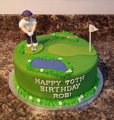 Golfer Birthday Cake - Cake by Sugar Chic