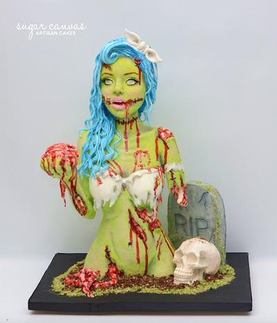 pin-up style zombie - Cake by Sugar Canvas