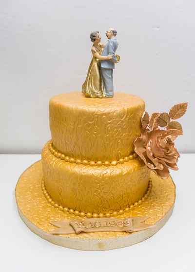 Gold wedding - Cake by SweetdreamsbyNika