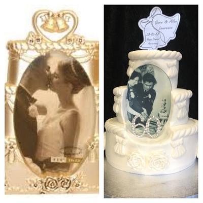 Diamond wedding anniversary cake  - Cake by Kirstie's cakes