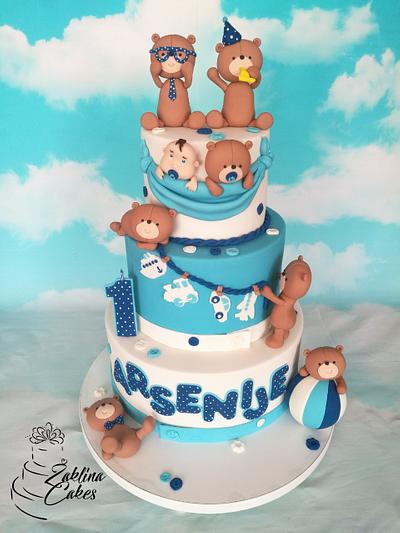 Funny bears - Cake by Zaklina