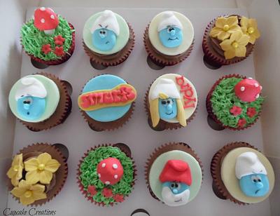 Smurf Cupcakes - Cake by Cupcakecreations
