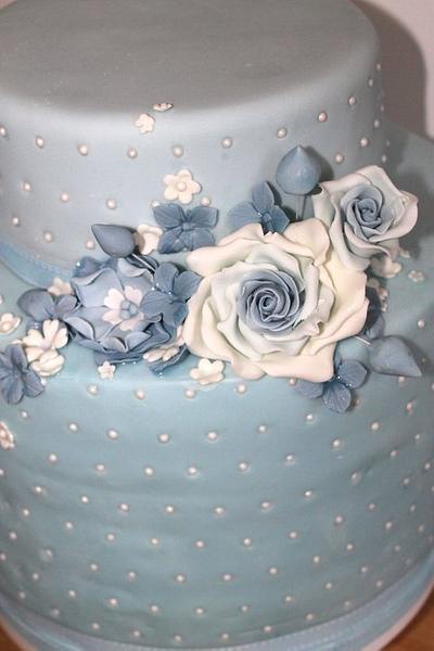 Blue wedding cake - Cake by Zoe's Fancy Cakes