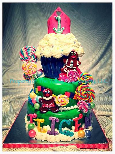 Teigen's Candyland - Cake by The Yellow Rose Cakery, LLC