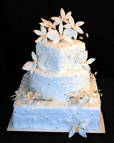 Orchids and Lace - Cake by Misty