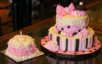 Sweet 1st Birthday Cake - Cake by Heather