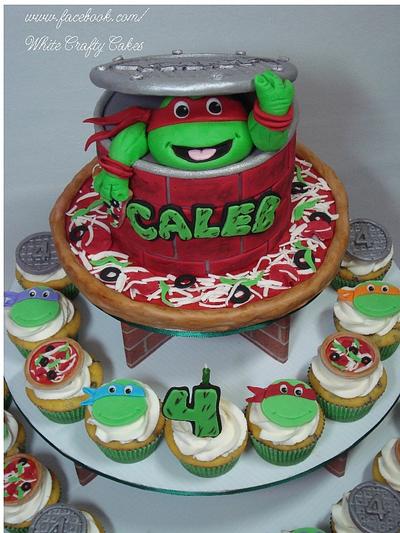 Teenage Mutant Ninja Turtles Cupcake Tower - Cake by Toni (White Crafty Cakes)
