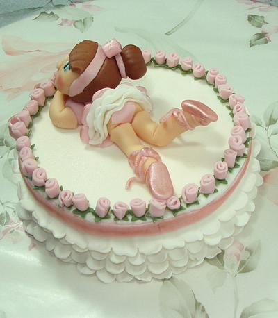 Ballerina resting on her tutu cake - Cake by Tami Saikaly