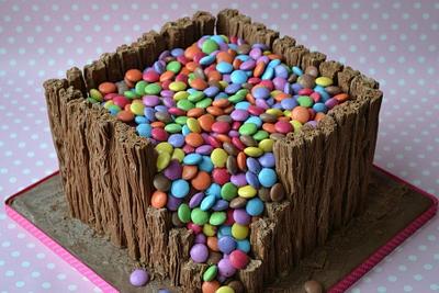 Smartie waterfall - Cake by AMAE - The Cake Boutique