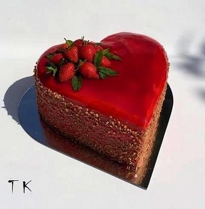 red heart - Cake by CakesByKlaudia