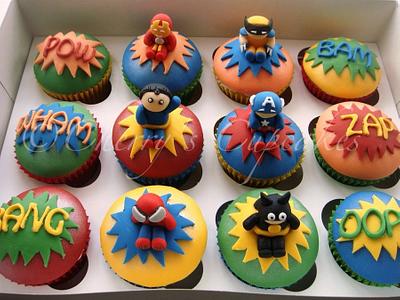 Superhero Cupcakes - Cake by Cherry's Cupcakes
