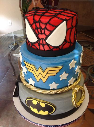 Superhero Birthday Cake - Cake by amybundick